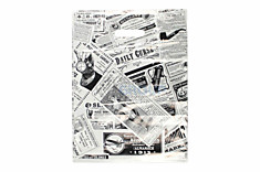 Пакет выруб 30х40 Газета серая  /5уп х 100шт/ (500шт) 60мкм