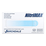 Перчатки нитрил. NitriMax  ARCHDALE  S /10х100шт/ (10) голубые Перчатки нитрил. NitriMax  ARCHDALE  S /10х100шт/ (10) голубые