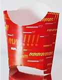 Короб-Стакан для картофеля фри цв. красный большой МЕГА 90х48х132 (1000)