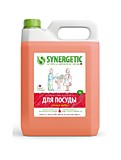 Средство биоразлагаемое для мытья посуды, детских игрушек SYNERGETIC с ароматом арбуза, 5л