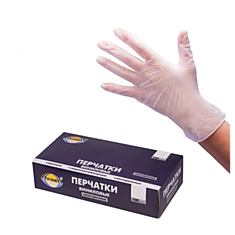 Перчатки винил. АВИОРА XL  /10х100шт/