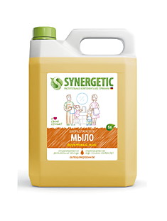 Мыло жидкое биоразлагаемое для мытья рук и тела "Фруктовый микс" торговая марка "SYNERGETIC" 5л