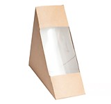Коробка DoEco 130х130х50мм под сэндвичи с окном (50шт/уп) (600шт/кор)