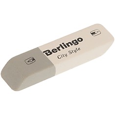 Ластик Berlingo двухст.скошенный бел/сер