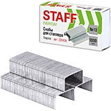 Скобы для степлера №10, 1000 штук, STAFF "EVERYDAY", до 20 листов